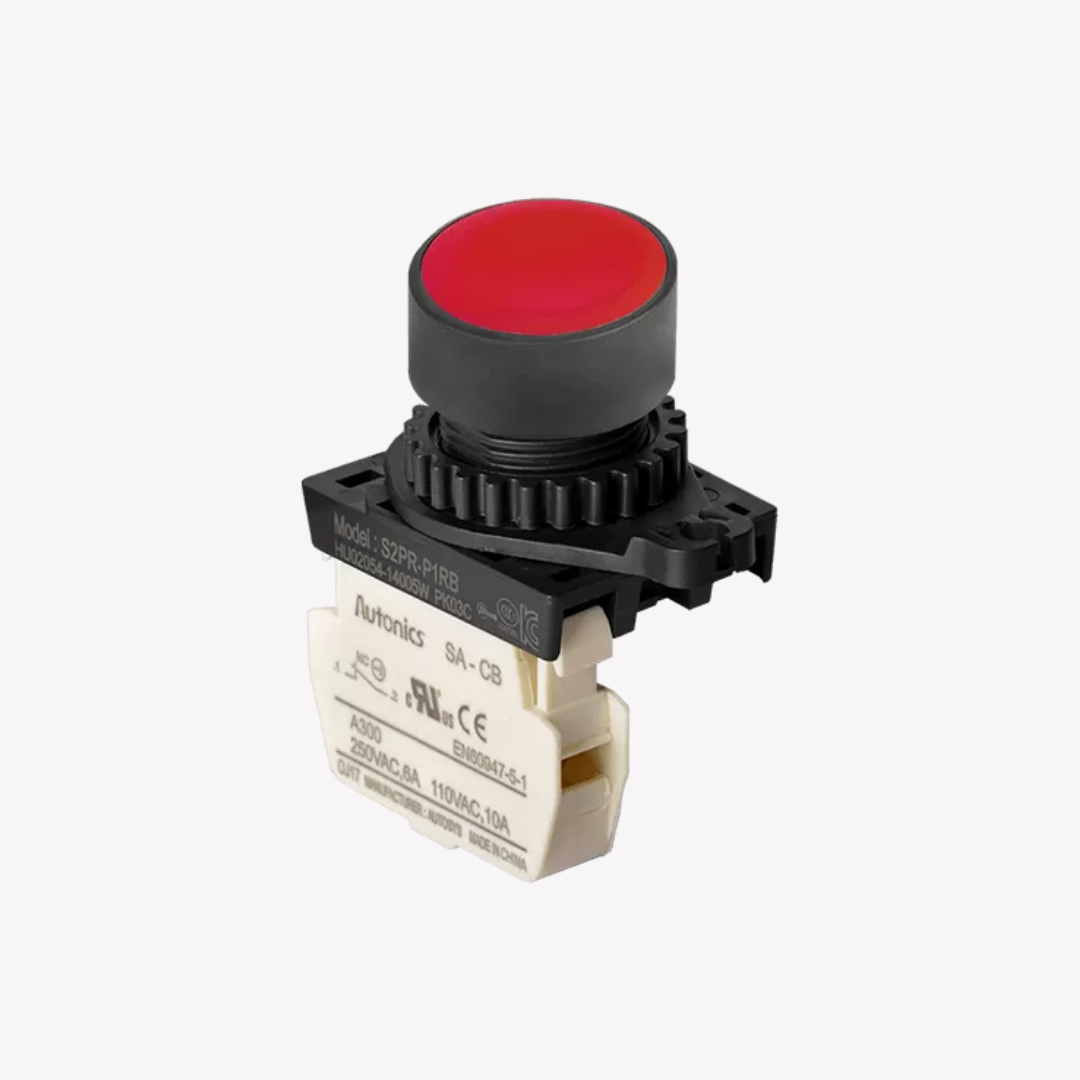 PULSADOR PLASTICO DE 22mm ROJO 10A 110V-220V AUTONICS PULSADOR PLASTICO DE 22mm ROJO 10A 110V-220V AUTONICS