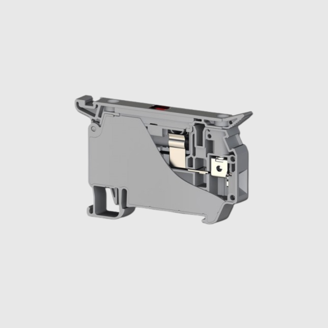 BORNERA PORTA FUSIBLE  CON TORNILLO DE 5X20 110V 6,3 A