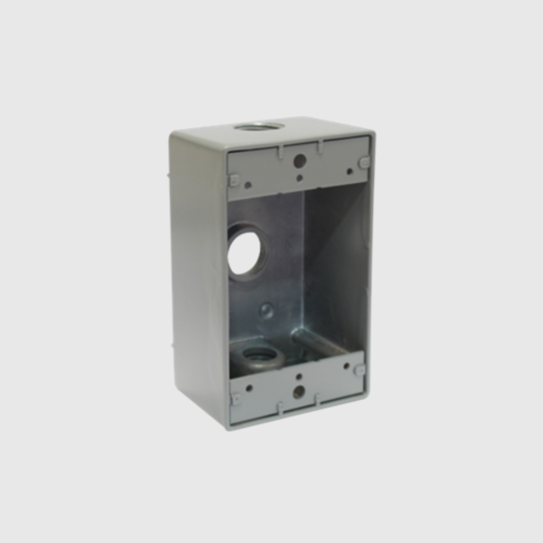 CAJA TIPO RAWELT 5800 EN ALUMINIO DE 3/4" 3 SALIDAS