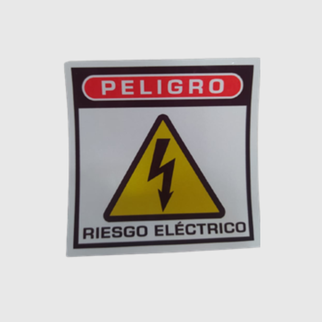CALCOMANIA PELIGRO RIESGO ELECTRICO 10x10