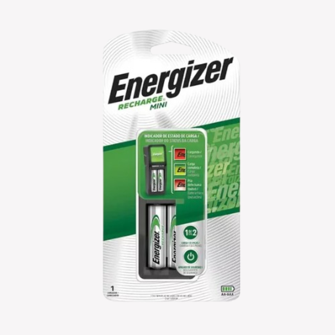 CARGADOR DE 2 PUESTOS PARA PILAS AA (2 PILAS INCLUIDAS) ENERGIZER