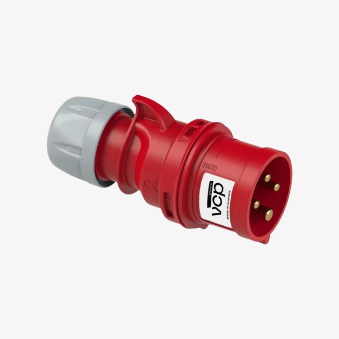 CLAVIJA 3P+T  32 AMP 440V ROJA VCP  IP44