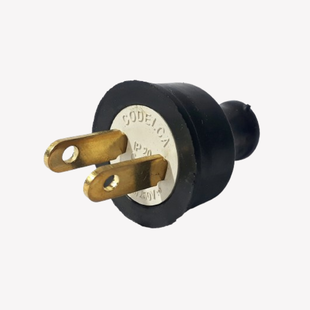 00345 CLAVIJA DE CAUCHO 15 AMP 150V DOMESTICA CODELCA