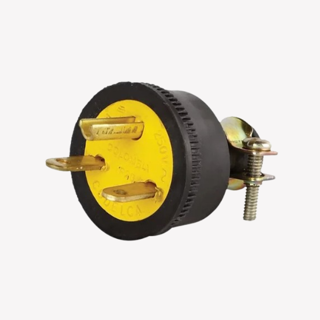 CLAVIJA DE CAUCHO MIRADA CHINA CON POLO A TIERRA 15A 250V CODELCA