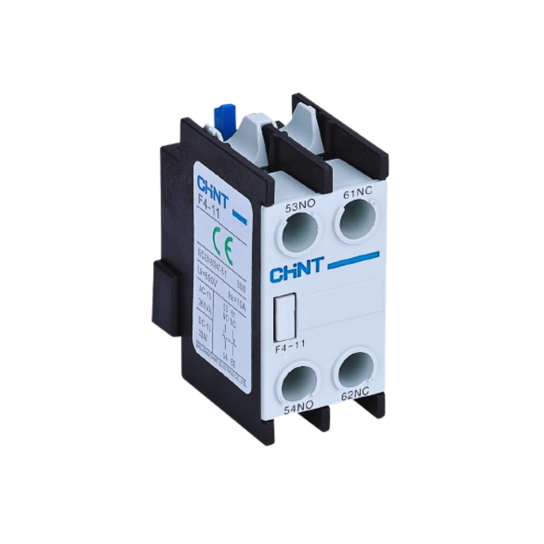 BLOQUE DE CONTACTO AUXILIAR FRONTAL CHINT 1NA+1NC F4-11