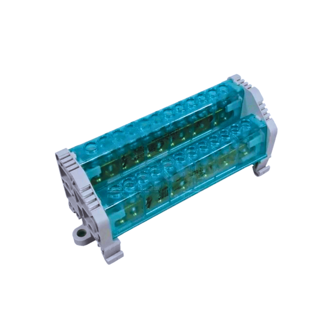 BLOQUE DISTRIBUCION BIPOLAR DE 2L 12 DERIVACIONES 160 AMP