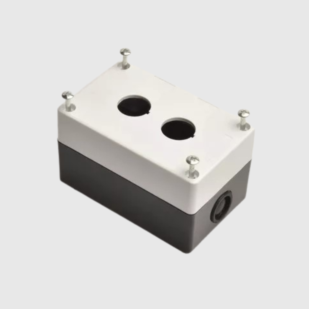 CAJA 2 HUECOS 22mm PLASTICA