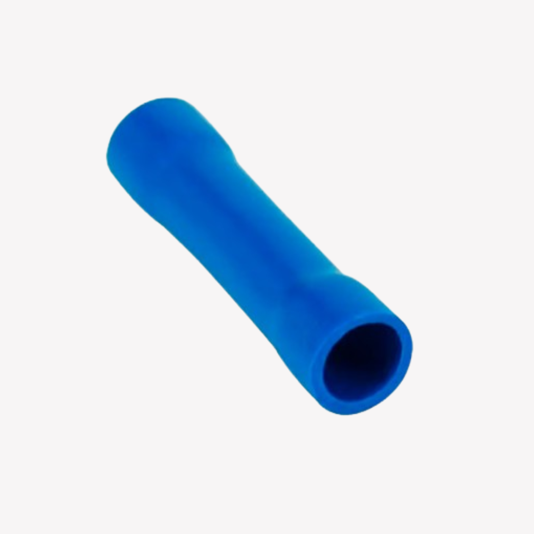 CONECTOR TUBULAR AZUL PARA CABLE 16-14 AWG