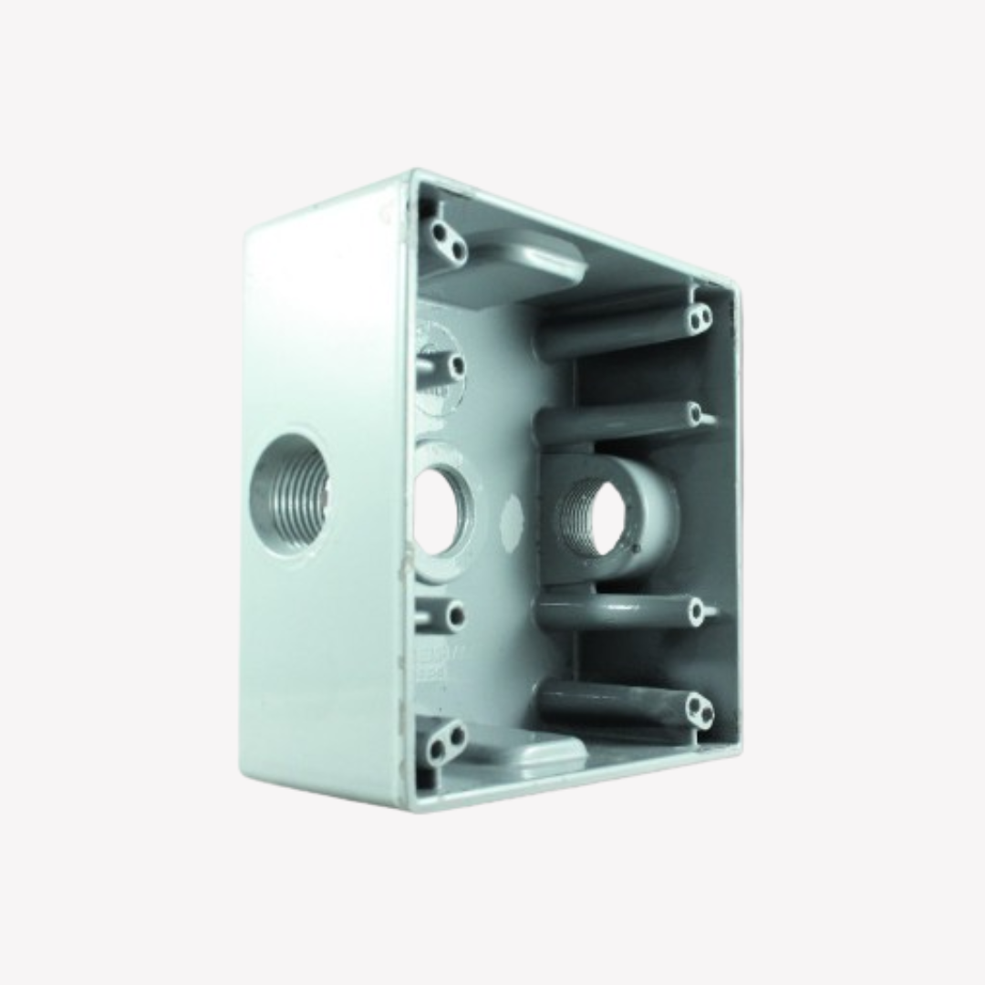 CAJA TIPO RAWELT 2400 EN ALUMINIO DE 1/2" 3 SALIDAS