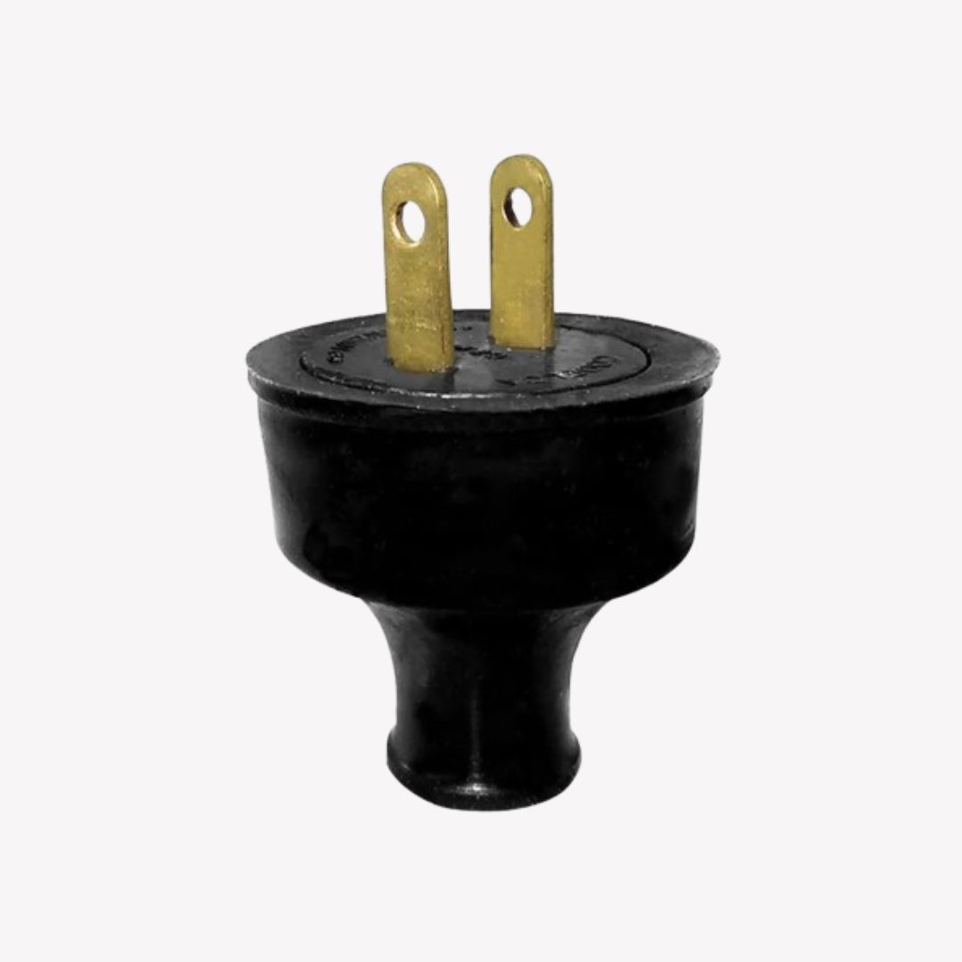 00347 CLAVIJA DE CAUCHO 2 POLOS 15AMP A 125/250V CODELCA