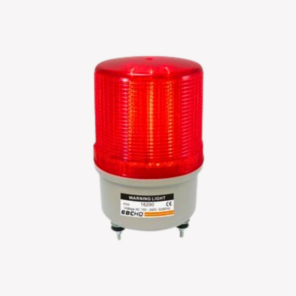 LAMPARA ROTATIVA LED ROJA CON BUZZER DE 100 - 240V AC