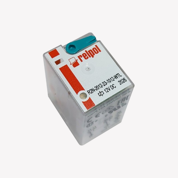 MINI RELEVO DE  8 PINES PATA PLANA 12V DC RELPOL