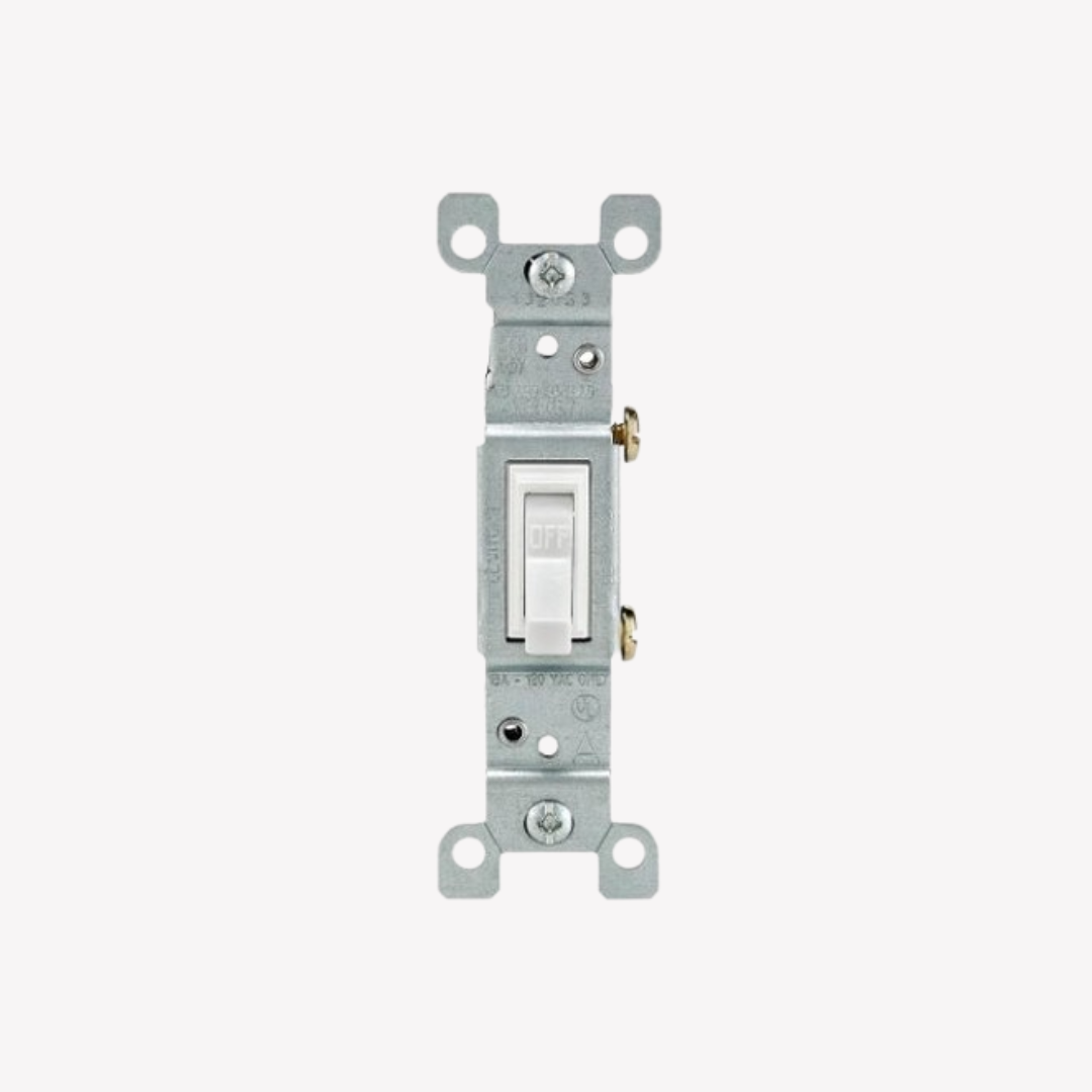 INTERRUPTOR SENCILLO BLANCO 15 AMP 120V LEVITON