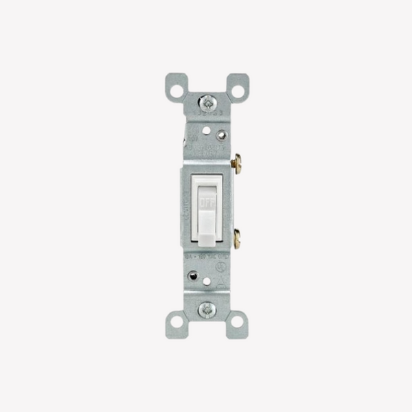 INTERRUPTOR SENCILLO BLANCO 15 AMP 120V LEVITON