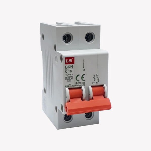 MINI BREAKER 2X16 AMP 6KA LS