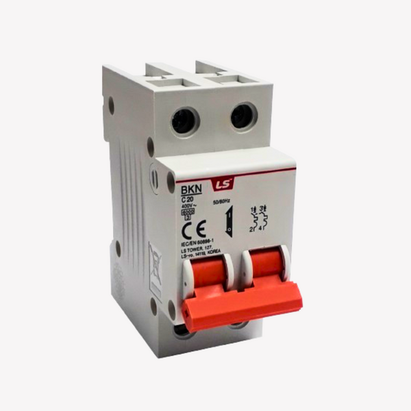 MINI BREAKER 2X20 AMP 6KA LS