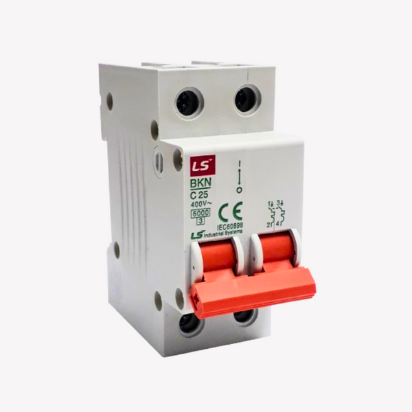 MINI BREAKER 2X25 AMP 6KA LS