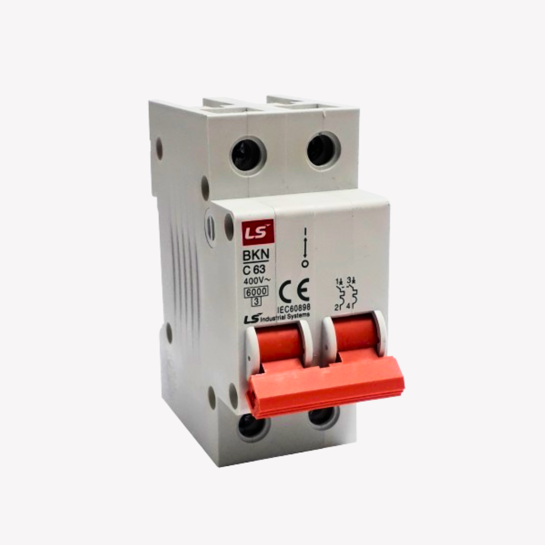 MINI BREAKER 2X63 AMP 6KA LS
