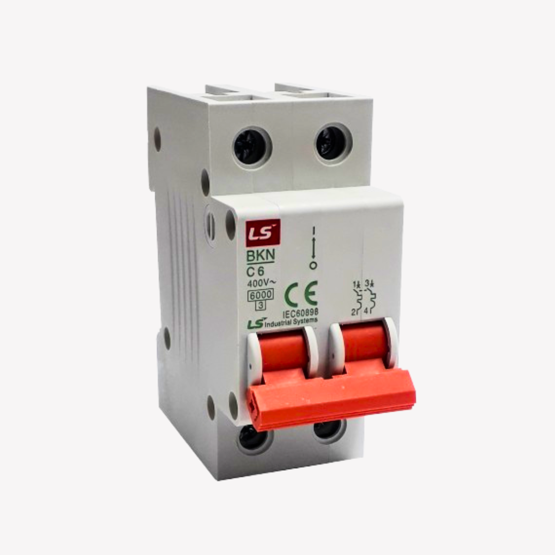 MINI BREAKER 2X6 AMP 6KA LS