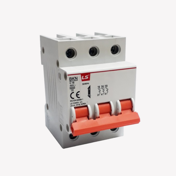 00734 MINI BREAKER 3X16 AMP 6KA LS