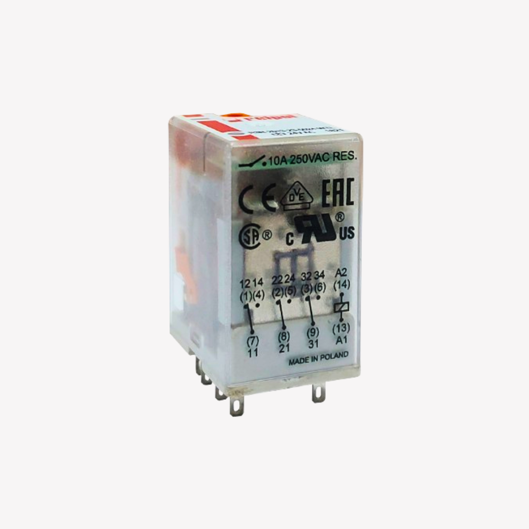 00755 MINI RELEVO DE 11 PINES PATA PLANA 110V AC RELPOL