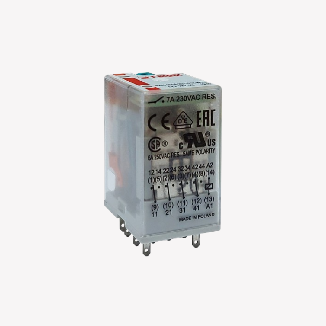 MINI RELEVO DE 14 PINES PATA PLANA 24V DC RELPOL