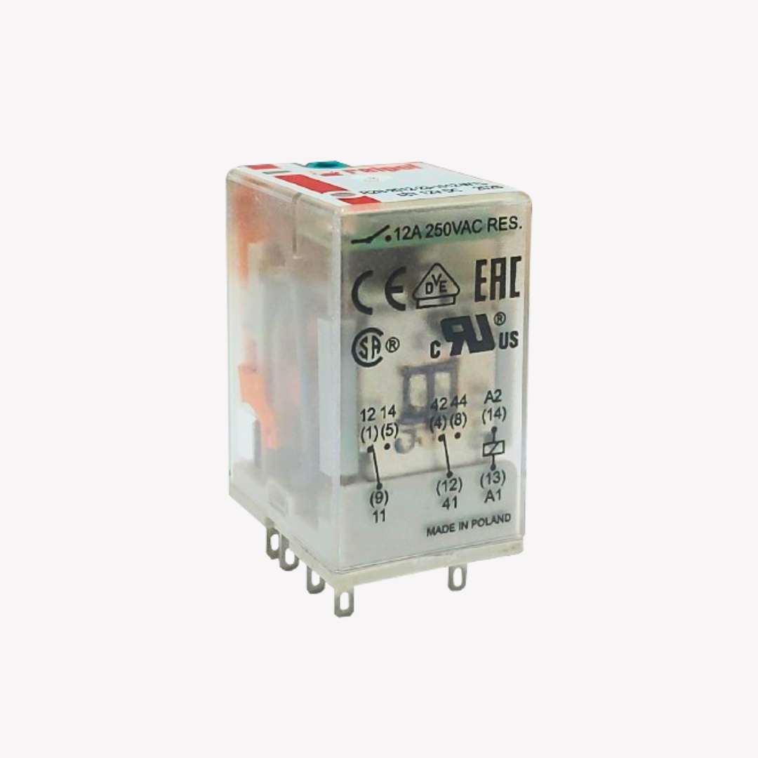 MINI RELEVO DE  8 PINES PATA PLANA 12V DC RELPOL