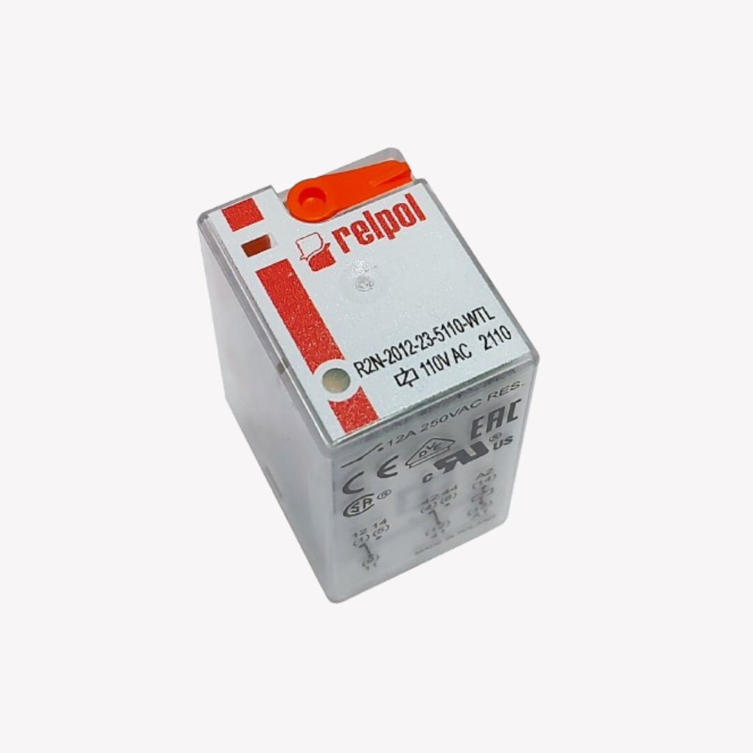 00765 MINI RELEVO DE 8 PINES PATA PLANA 110V AC RELPOL