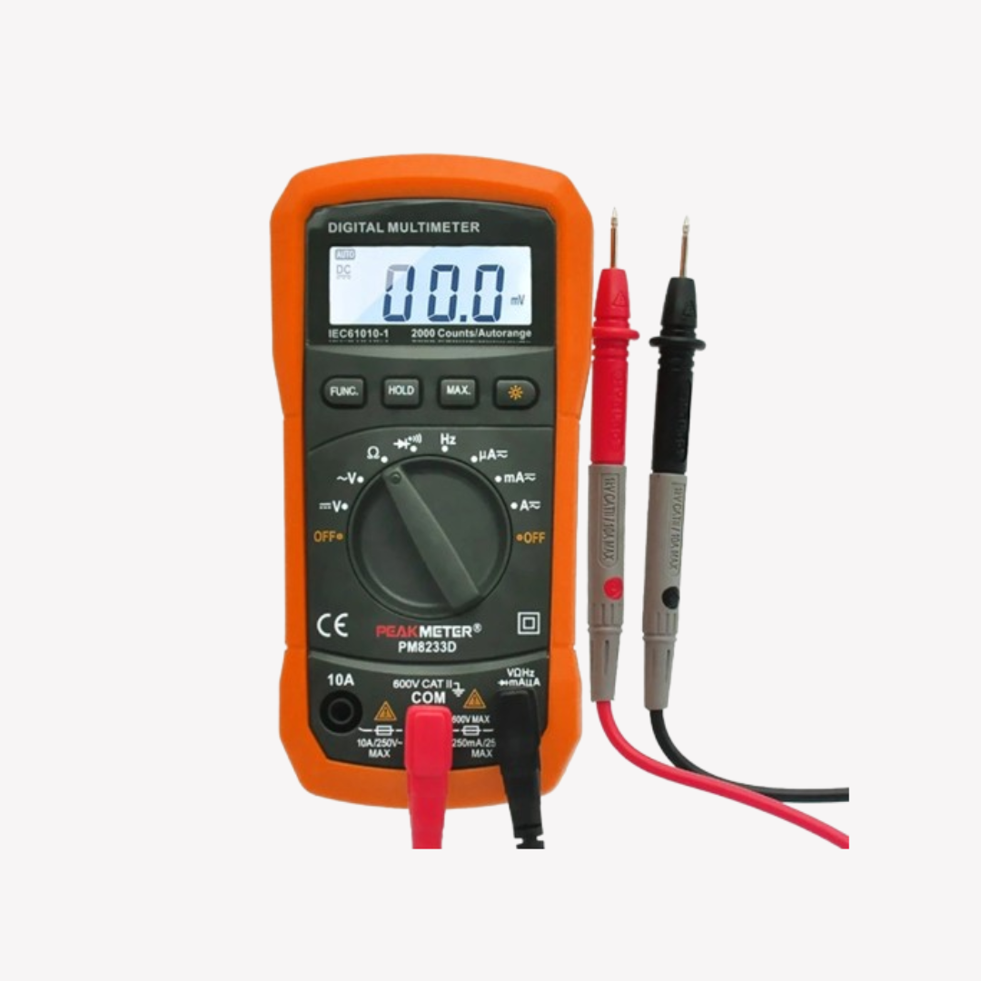MULTIMETRO DIGITAL 600V AC/DC 10A DC 20MOH