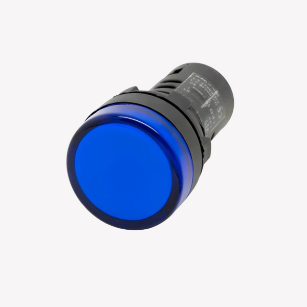 PILOTO LED AZUL DE 22MM 110V CORTO