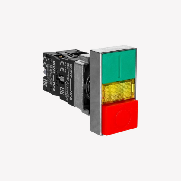 PULSADOR DOBLE LED NP2-BW8465 CHINT/EBCHQ