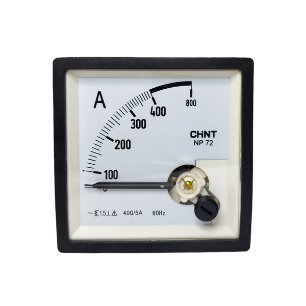 AMPERIMETRO PARA CONEXIÓN A TC DE 400/5 A  72X72