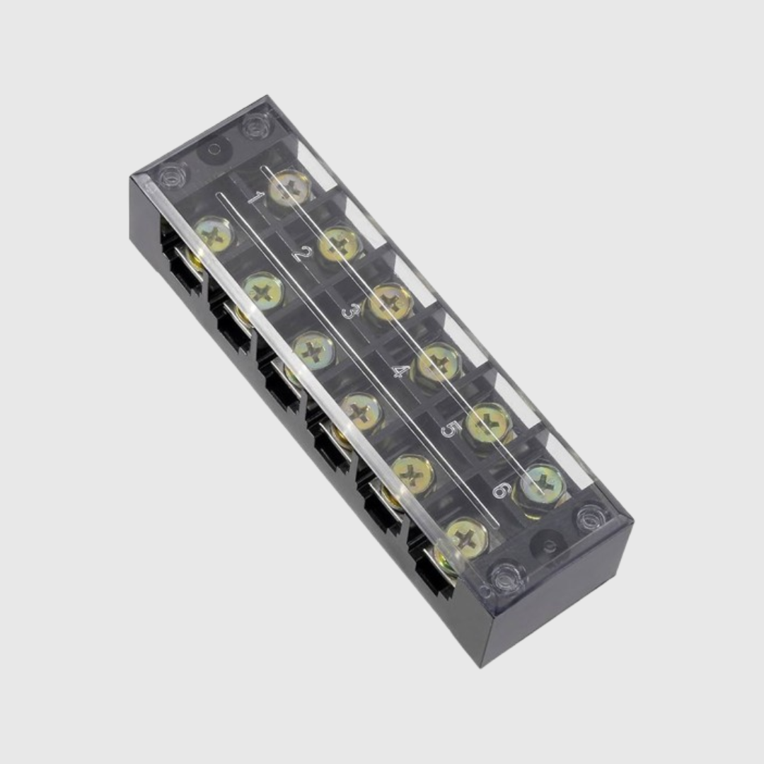 REGLETA TB C/TAPA 6P 60AMP 600V