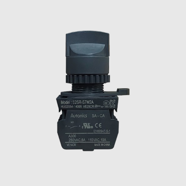 SELECTOR MULETILLA PLASTICO 3 POSICIONES PALANCA LARGA 22mm AUTONICS