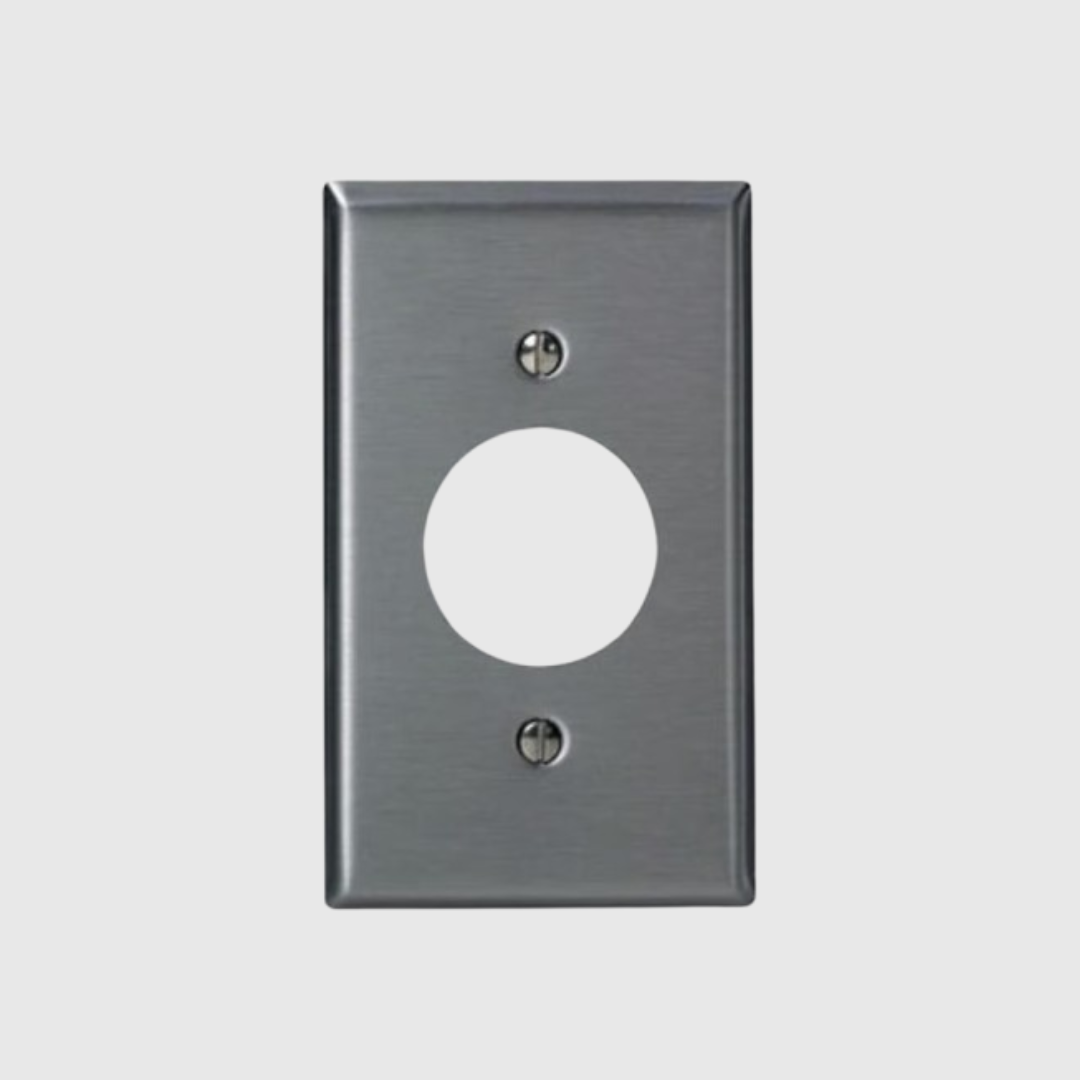 TAPA INOXIDABLE PARA TOMA DE SEGURIDAD DE 30A AMP