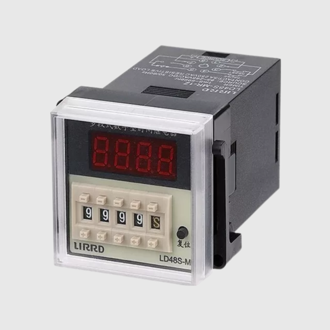 TEMPORIZADOR DIGITAL 0,01S-99H-99M 85-260VAC/DC 48X48