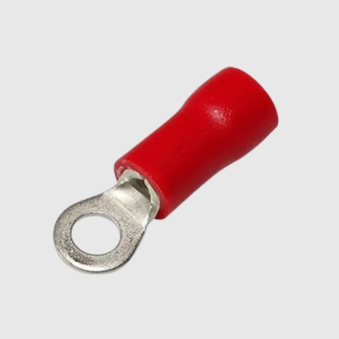 TERMINAL ANILLO ROJO OJO 1/4 8 AWG (VCP)