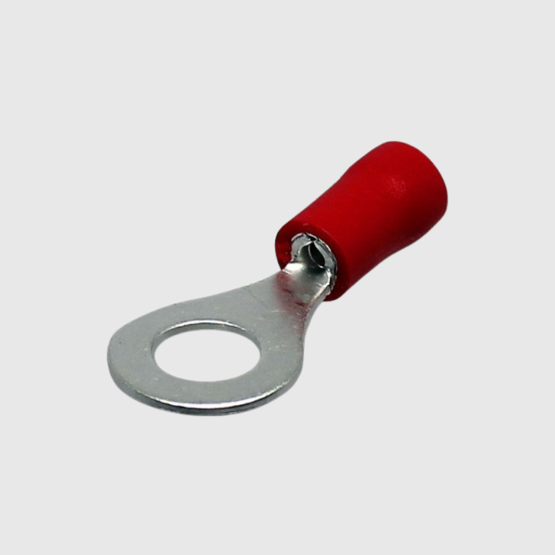 TERMINAL ANILLO ROJO OJO 1/4  22-16 AWG
