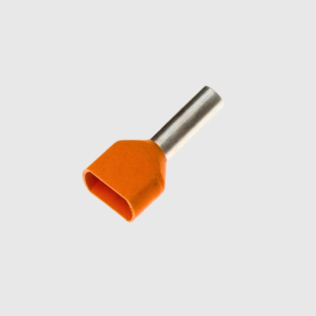 TERMINAL PIN HUECO DOBLE NARANJA 12 AWG