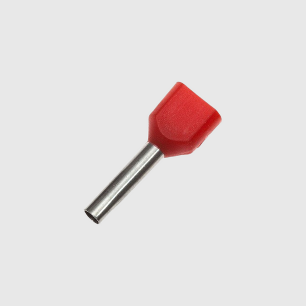 TERMINAL PIN HUECO DOBLE ROJO 18 AWG
