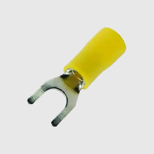 TERMINAL U AMARILLA 1/4 10-12 AWG