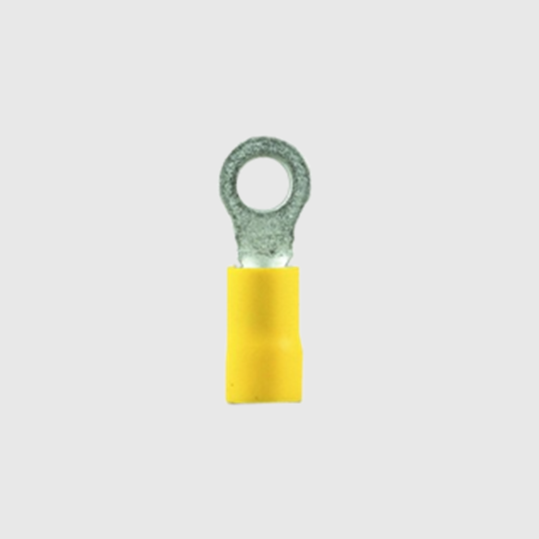 TERMINAL ANILLO AMARILLO OJO 1/4 10-12 AWG