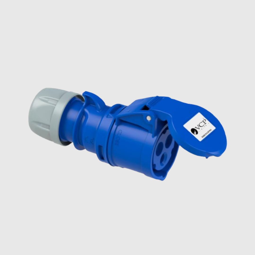 TOMA AEREA  2P+T 220V 16 AMP AZUL VCP  IP44