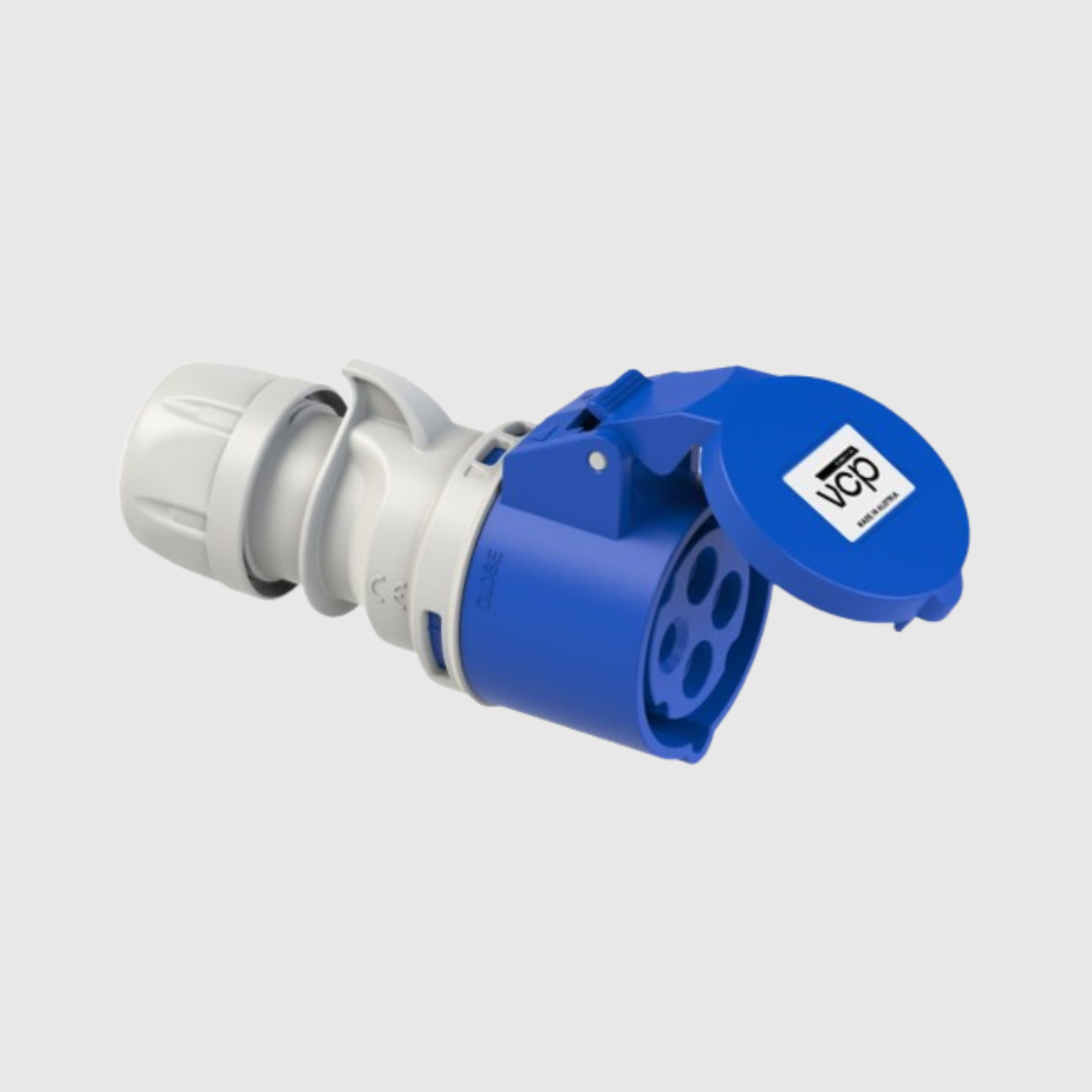 TOMA AEREA  3P+T 220V 32 AMP AZUL VCP  IP44
