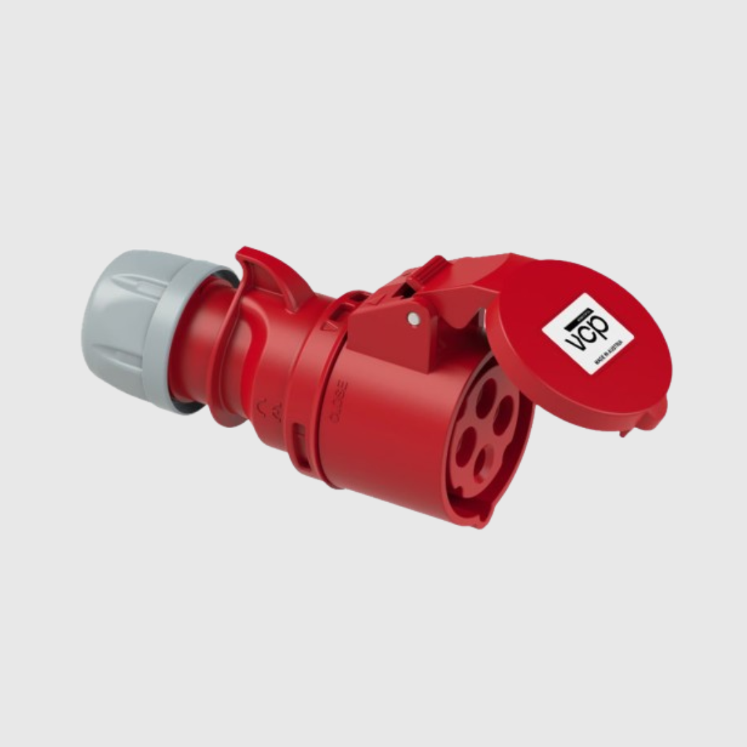 TOMA AEREA  3P+T 440V 32 AMP ROJA VCP IP44