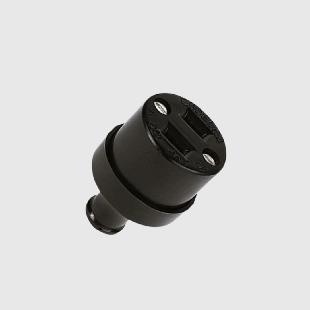 TOMA AEREA DE CAUCHO 2 POLOS 15AMP 150V CODELCA