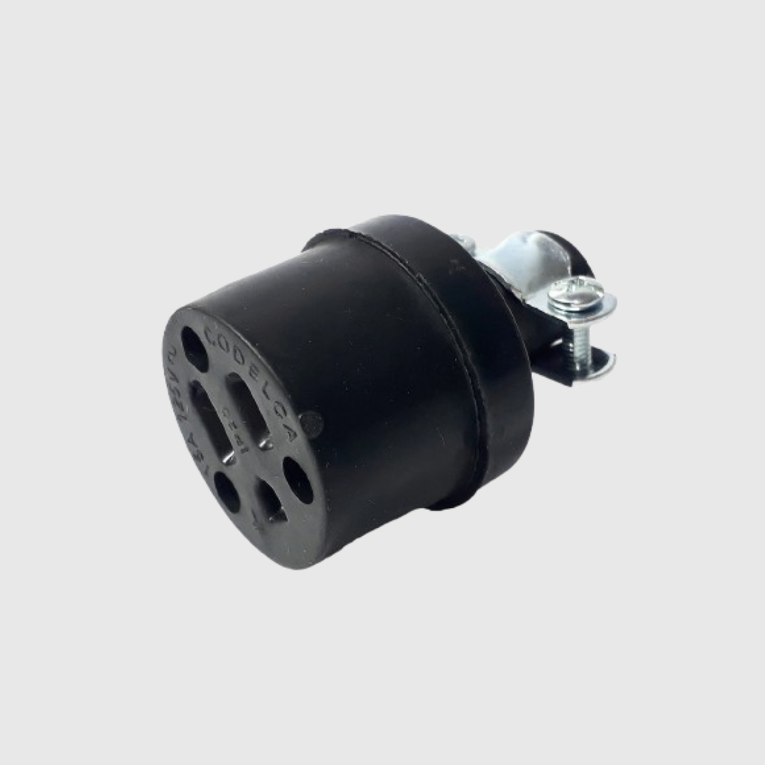 TOMA AEREA DE CAUCHO CON POLO A TIERRA 15 AMP 150V CODELCA