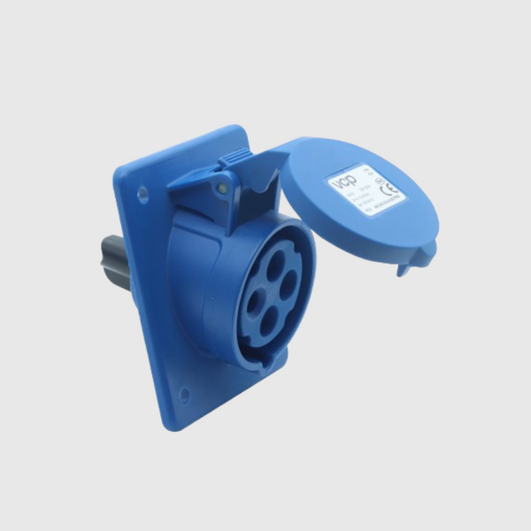 TOMA DE INCRUSTAR 3P+T 32 AMP 220V AZUL VCP  IP44