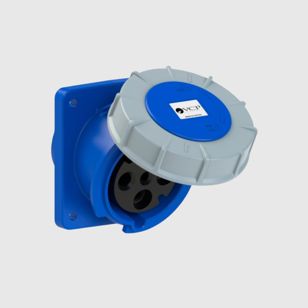 TOMA DE INCRUSTAR 3P+T 63 AMP 220V AZUL VCP IP67