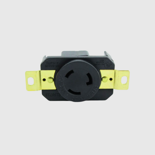 TOMA DE INCRUSTAR DE SEGURIDAD NEMA  20 AMP 2P+T 250VAC L6-20R